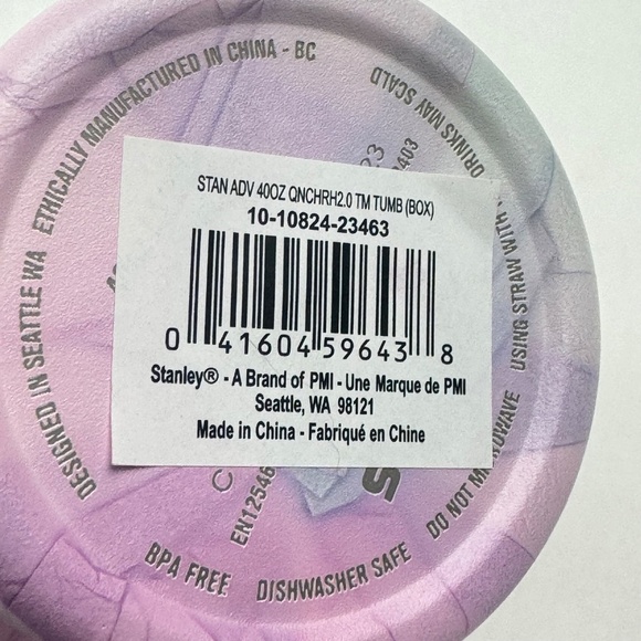 NEW Stanley Quencher H2.0 40oz Tumbler Pink Watercolor Tulle Target Exclusive - Picture 12 of 12